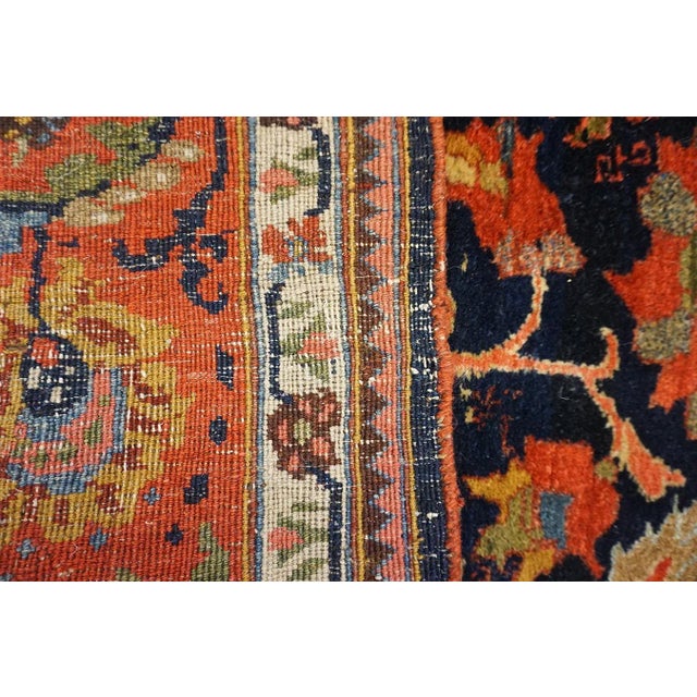 Early 20th Century W. Persian Bijar Carpet ( 4'6" x 6'6" - 137 x 198 ) For Sale - Image 4 of 12