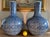 Pair of Large Antique Chinese Blue & White Chinoiserie Floral Tianqiuping Vases For Sale - Image 4 of 12