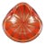 Vintage Murano Barbini Persimmon Orange Gold Flecks Copper Aventurine Stripes Italian Art Glass Large Bowl For Sale