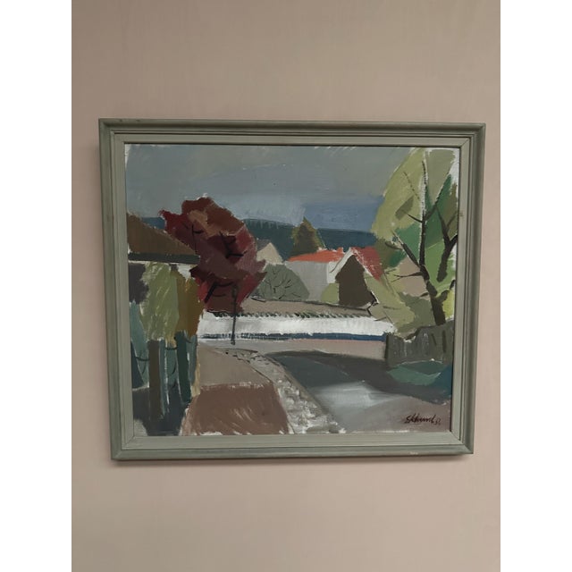 Bengt Eklund, Landscape, 1951, Oil Painting on Canvas, Framed For Sale - Image 9 of 18