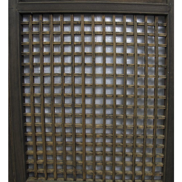 Early 20th Century Pair of Antique Chinese Latticed Screen Panel 1 For Sale - Image 5 of 6