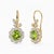 Nature-Inspired Peridot Floral Cluster Earrings. Romantic Peridot Blossom and Leaf Dangle Earrings. Botanical Peridot...