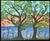 Colorful original framed and signed acrylic painting on canvas from the early 21st century. This primitive outsider art...