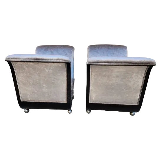 Guglielmo Ulrich Late 20th Century Art Deco Guglielmo Ulrich Style Scuptural Benches Newly Reupholstered - Pair For Sale - Image 4 of 8
