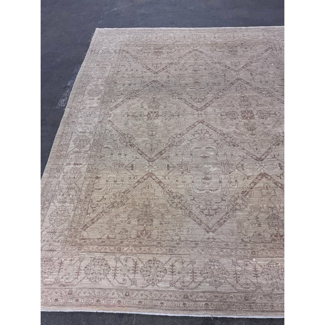 8ft 3in × 10ft 11in Gallery Ephesus Oushak Area Rug in Taupe Tones For Sale - Image 4 of 12