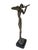 Vintage Modernist Brutalist Bronze Figurine of a Man Playing the Violin In the Style of Diego Giacometti Stands at 15" Tall