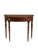 Regency Finished Mahogany Neoclassic Console Table Crotch Veneer Fluted Leg