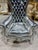 Silver French Throne Chair – Silver Leather High-Back For Sale - Image 8 of 9