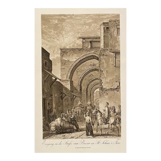Antique Israel Market Engraving For Sale