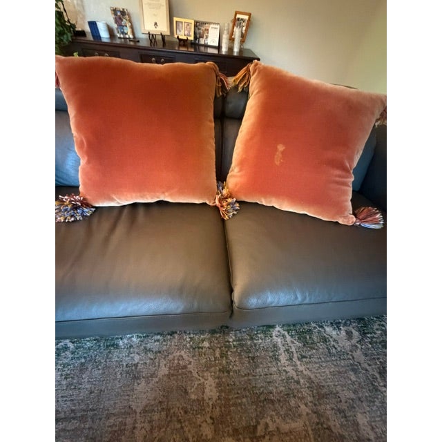 Tribal Matching Pair of Vintage Persian Style Rug Pillows For Sale - Image 3 of 9