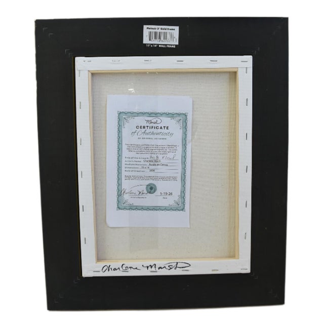 Impressionist Floral Bouquet Painting Including the Antiqued Gold Wood Frame For Sale - Image 4 of 5