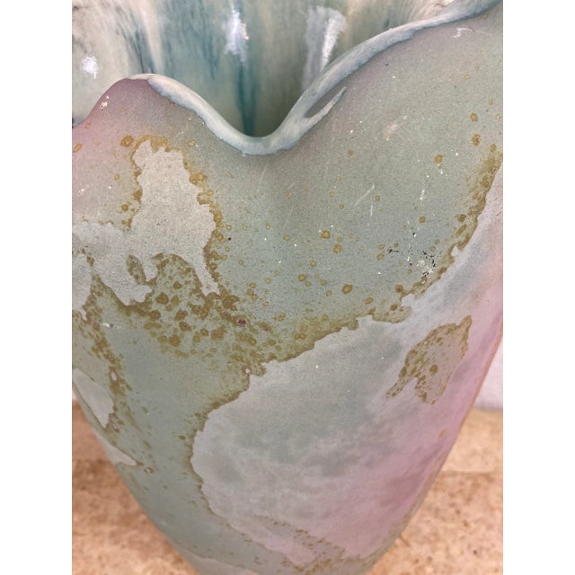 Tony Evans Sculptural Vase on Lucite For Sale - Image 10 of 13