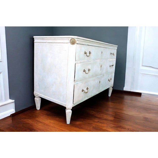 Gustavian (Swedish) Antique Gustavian Painted Chest of Drawers, 1770 For Sale - Image 3 of 14