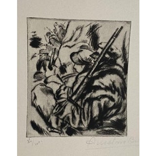 Anselmo Bucci, Military, 1917, Etching For Sale