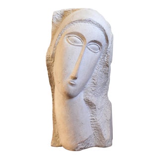 David Fisher for Austin Production Female Bust Sculpture - Modigliani For Sale