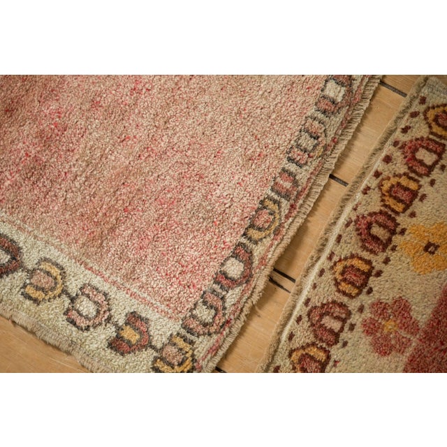 Rose Vintage Distressed Anatolian Square Rug Mat - 1'11" x 2'7" For Sale - Image 8 of 9