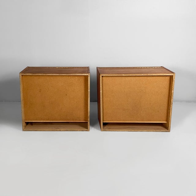 1940s Mid-Century Modern German Archive Cabinets in Wood with Shutter Opening, 1940s, Set of 2 For Sale - Image 5 of 18