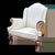 White Antique Lounge Chair from Howard & Sons LTD , 1905 For Sale - Image 8 of 12
