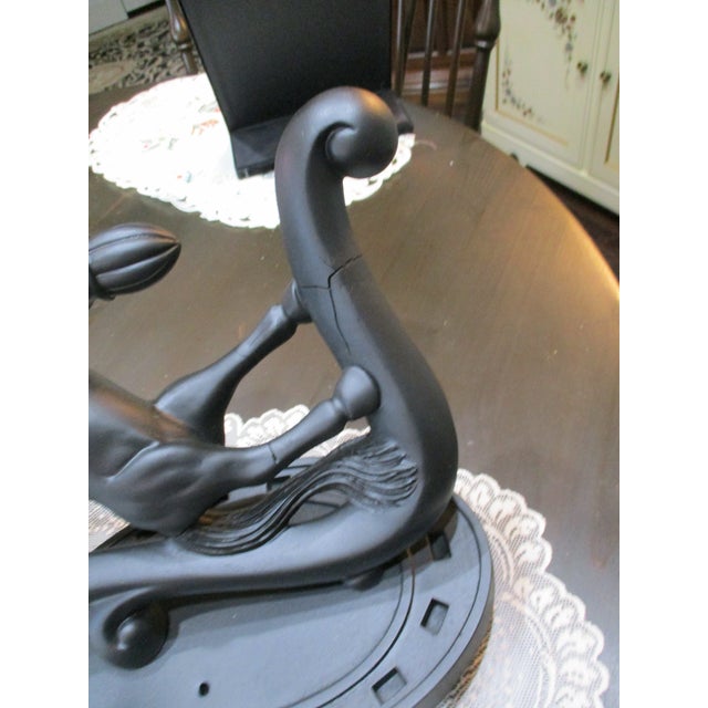 Glass Vintage Outdoor Huge Heavy Estate Ranch Horse House Light Glass Shade Lamp 30" Tall For Sale - Image 7 of 10