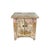 1990s 16.25" Distressed Pink Brown 2 Doors End Table Nightstand Chest For Sale - Image 5 of 6