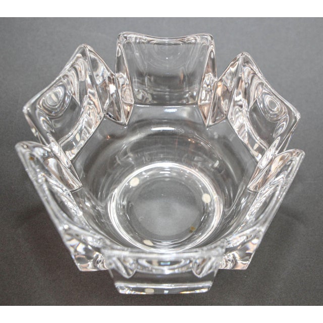 Lars Hellsten Orrefors Crystal Corona Bowl 1960s For Sale - Image 12 of 12