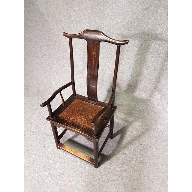 Vintage Chinese Brown Tall Yokeback Chairs, Set of 6 For Sale - Image 14 of 16