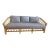 1986 Ficks Reed Distressed Bamboo Couch For Sale