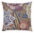 Schumacher Zanzibar Linen Print Pillow in Cerulean For Sale