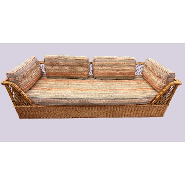 1970's McGuire Furniture Rattan "Willow" Collection Sofa by Davis Allen for McGuire For Sale - Image 10 of 17