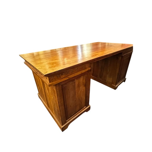 Antique Wood Desk For Sale - Image 4 of 8