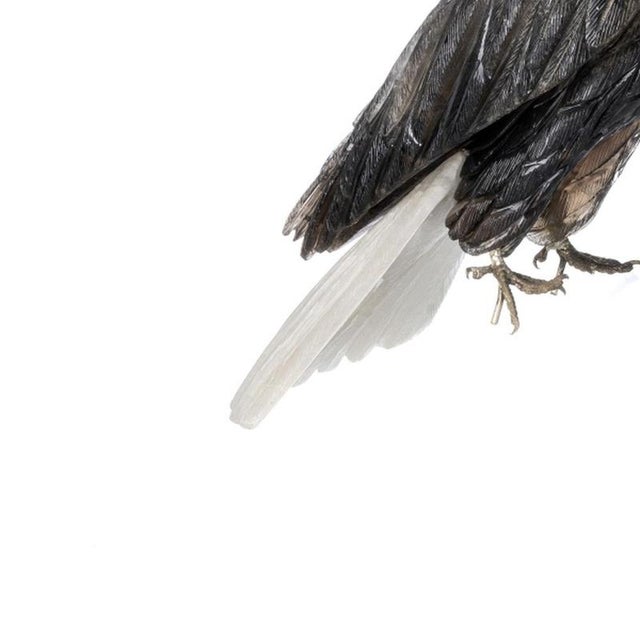 Eagle in Quartz and Silver For Sale - Image 3 of 6