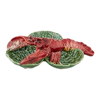 Bordallo Pinheiro Cabbage with Lobsters Small Appetizer Plate, 12" For Sale