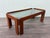 Vintage Italian Coffee Table in Wood with Smoked Glass Top, 1970s For Sale - Image 10 of 10