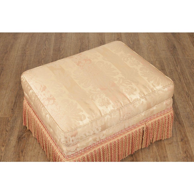 Century Furniture Century Furniture Pair of Fringed Ottomans For Sale - Image 4 of 12