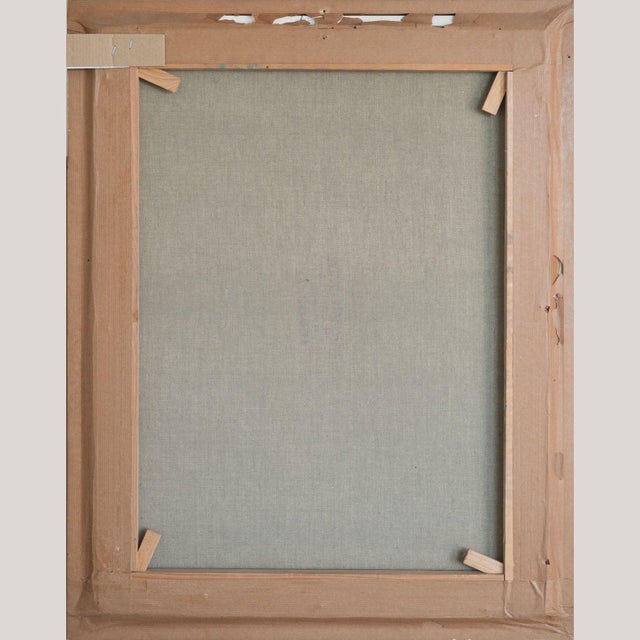 Unknown, Girl Playing Recorder Signed, 1960s, Oil on Canvas For Sale - Image 9 of 10