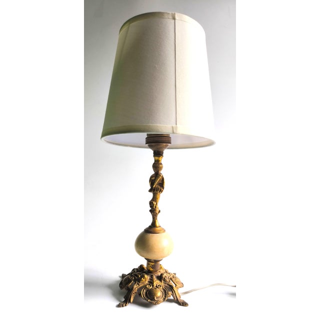 1940s Italian Neoclassical-Style Bronze Lamp (Circa 1920–1950) For Sale - Image 11 of 15