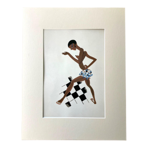Vintage Paul Colin Print from The Black Tumult in 14x18 Mat