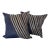 22" Callisto Home Beaded Hair-on-Hide and Navy Velvet Pillows - A Pair For Sale