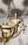 Lacquered Metal and Brass Chandelier, circa 1940 For Sale - Image 10 of 13
