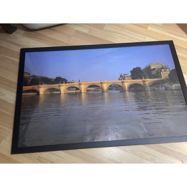 Christo, Offset the Pont Neuf Wrapped, 1970s, Paper, Framed For Sale - Image 6 of 12
