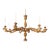 19th Century Gold Wood Chandelier, Unwired For Sale