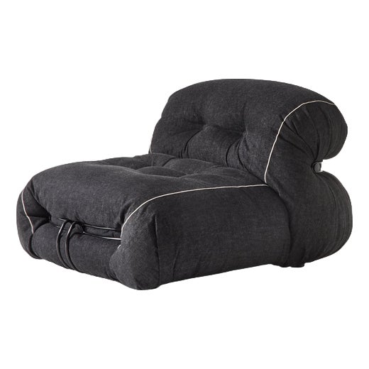 Soriana Denim Armchair by Afra & Tobia Scarpa for Cassina For Sale