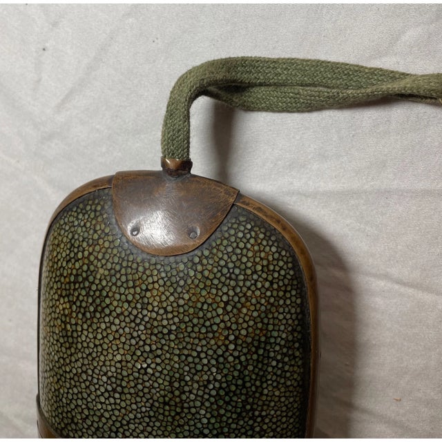 Rare Antique 19th Century Chinese Bronze Shagreen Stingray Glasses Case Holder For Sale - Image 12 of 12