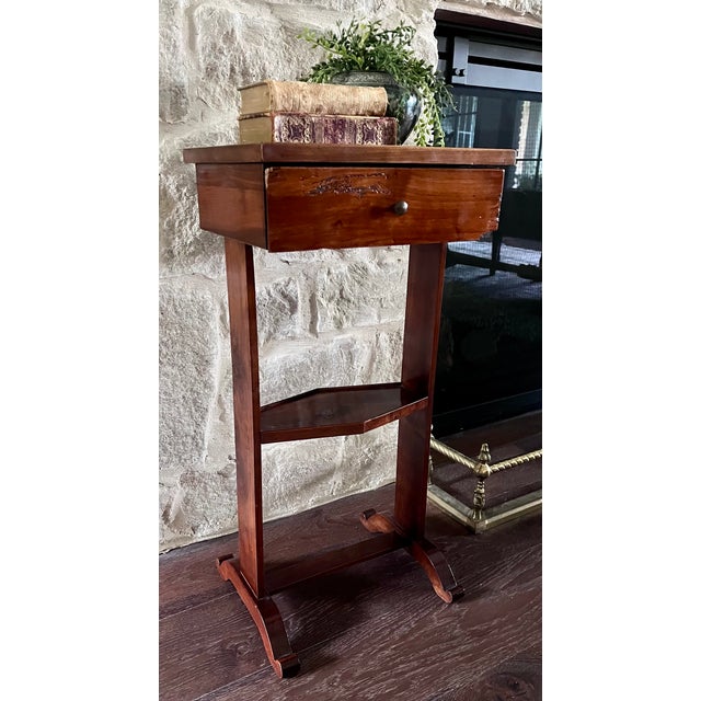 Wood Vintage Mahogany Two-Tier Drink Table For Sale - Image 7 of 18