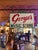 Large Vintage "George's Music Store" Commercial Hanging Sign For Sale - Image 10 of 12