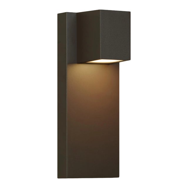 Visual Comfort Modern Quadrate Outdoor Wall LED Bronze For Sale