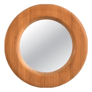 Mirror with Oregon Pine Frame from Erik Höglund, 1950s For Sale