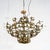 Metal Antique French Fleur-de-Lis Design Brass & Jeweled Twelve-Light Chandelier 1930 For Sale - Image 7 of 12