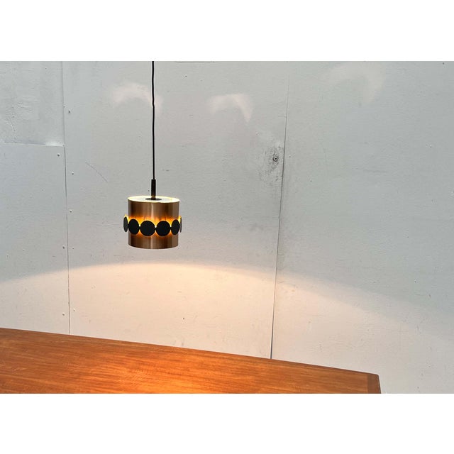 Mid-Century Modern German Copper Pendant Lamp from Doria, 1960s For Sale - Image 4 of 18