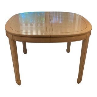 1970s White Furniture Co Dining Table With Ming Legs For Sale